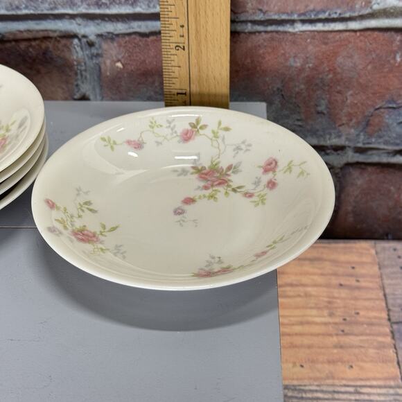 Set of 5 Vtg 1930s Theodore Haviland Touraine Berry Sauce Bowls 5" Shabby Chic - Picture 3 of 5
